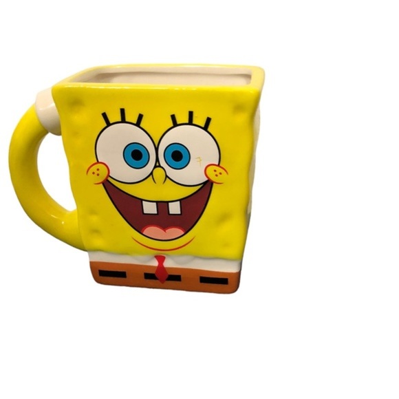 Nickelodeon‎ Spongebob squarepants yellow ceramic coffee mug new - Picture 10 of 11